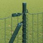 Reja con postes Verde 0.8 x 10 m Acero