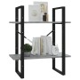 2-stufiges graues Sperrholzregal 60x30x70 cm von vidaXL, Bücherregale und Regale - Ref: Foro24-821307, Preis: 31,33 €, Rabatt: %