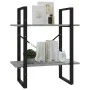 2-tier gray plywood shelf 60x30x70 cm by vidaXL, Bookcases and shelves - Ref: Foro24-821307, Price: 31,04 €, Discount: %