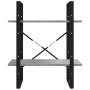 2-stufiges graues Sperrholzregal 60x30x70 cm von vidaXL, Bücherregale und Regale - Ref: Foro24-821307, Preis: 31,33 €, Rabatt: %