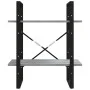 2-tier gray plywood shelf 60x30x70 cm by vidaXL, Bookcases and shelves - Ref: Foro24-821307, Price: 31,04 €, Discount: %