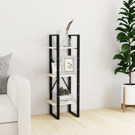 3-stufiges Regal aus massivem Weißkiefernholz, 40 x 30 x 105 cm von vidaXL, Bücherregale und Regale - Ref: Foro24-806493, Pre...