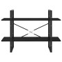 Solid black pine wood 2-level shelf 100x30x70 cm by vidaXL, Bookcases and shelves - Ref: Foro24-806476, Price: 50,99 €, Disco...