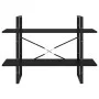 Solid black pine wood 2-level shelf 100x30x70 cm by vidaXL, Bookcases and shelves - Ref: Foro24-806476, Price: 50,49 €, Disco...