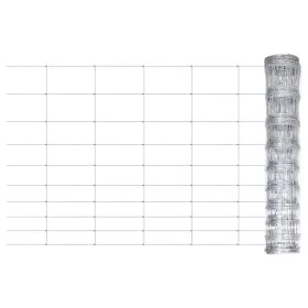 Gartenzaun aus silberverzinktem Stahl, 50 x 1,5 m von vidaXL, Zaunpaneele - Ref: Foro24-149488, Preis: 97,85 €, Rabatt: %