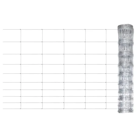 Valla de jardín de acero galvanizado plateado 50x1,5 m de vidaXL, Paneles de vallas - Ref: Foro24-149488, Precio: 97,72 €, De...
