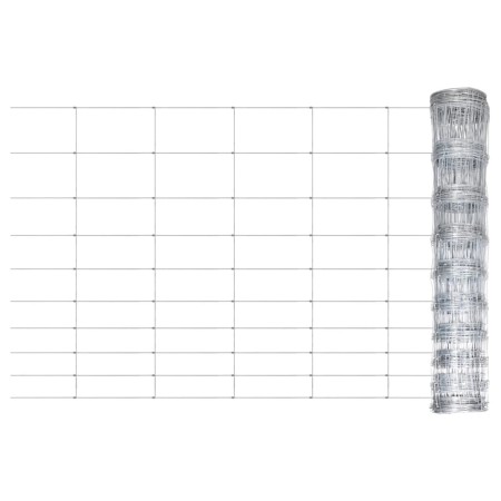 Valla de jardín de acero galvanizado plateado 50x1,5 m de vidaXL, Paneles de vallas - Ref: Foro24-149488, Precio: 98,87 €, De...