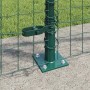Reja con postes Verde 0.8 x 10 m Acero