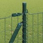 Reja con postes Verde 0.8 x 10 m Acero