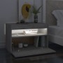 Bedside table with LED concrete gray plywood 60x35x40 cm by vidaXL, Nightstands - Ref: Foro24-3082782, Price: 40,87 €, Discou...