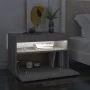 Bedside table with LED concrete gray plywood 60x35x40 cm by vidaXL, Nightstands - Ref: Foro24-3082782, Price: 39,55 €, Discou...