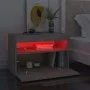Bedside table with LED concrete gray plywood 60x35x40 cm by vidaXL, Nightstands - Ref: Foro24-3082782, Price: 39,55 €, Discou...