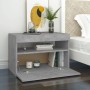Bedside table with LED concrete gray plywood 60x35x40 cm by vidaXL, Nightstands - Ref: Foro24-3082782, Price: 40,87 €, Discou...