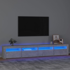 TV cabinet with LED lights concrete gray 240x35x40 cm by vidaXL, TV Furniture - Ref: Foro24-3152765, Price: 151,71 €, Discoun...