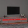 Mueble de TV con luces LED gris hormigón 240x35x40 cm de vidaXL, Muebles TV - Ref: Foro24-3152765, Precio: 151,00 €, Descuent...