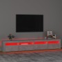 TV-Schrank mit LED-Leuchten betongrau 240x35x40 cm von vidaXL, TV-Möbel - Ref: Foro24-3152765, Preis: 151,71 €, Rabatt: %