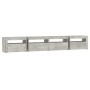 TV-Schrank mit LED-Leuchten betongrau 240x35x40 cm von vidaXL, TV-Möbel - Ref: Foro24-3152765, Preis: 151,71 €, Rabatt: %