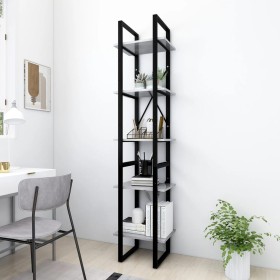 5-tier shelving unit gray engineered wood 40x30x175 cm by vidaXL, Bookcases and shelves - Ref: Foro24-3081972, Price: 80,71 €...