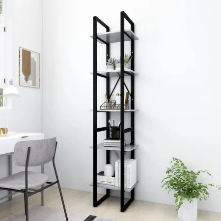 5-tier shelving unit gray engineered wood 40x30x175 cm by vidaXL, Bookcases and shelves - Ref: Foro24-3081972, Price: 79,71 €...