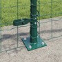 Reja con postes Verde 0.6 x 10 m Acero