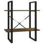 Plywood shelving unit 2 levels brown oak 60x30x70 cm by vidaXL, Bookcases and shelves - Ref: Foro24-821308, Price: 42,33 €, D...