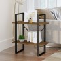 Plywood shelving unit 2 levels brown oak 60x30x70 cm by vidaXL, Bookcases and shelves - Ref: Foro24-821308, Price: 42,88 €, D...