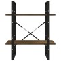 Plywood shelving unit 2 levels brown oak 60x30x70 cm by vidaXL, Bookcases and shelves - Ref: Foro24-821308, Price: 42,88 €, D...