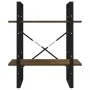 Plywood shelving unit 2 levels brown oak 60x30x70 cm by vidaXL, Bookcases and shelves - Ref: Foro24-821308, Price: 42,33 €, D...
