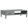 Center table with metal legs OSLO solid gray pine wood by vidaXL, Coffee table - Ref: Foro24-351037, Price: 55,67 €, Discount: %