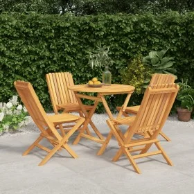 5-piece garden dining set solid teak wood by vidaXL, Garden sets - Ref: Foro24-3155018, Price: 448,05 €, Discount: %
