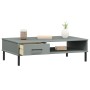 Center table with metal legs OSLO solid gray pine wood by vidaXL, Coffee table - Ref: Foro24-351037, Price: 55,67 €, Discount: %