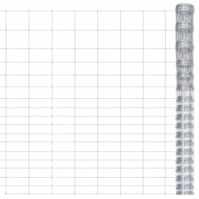 Gartenzaun aus silberverzinktem Stahl, 50 x 1,25 m von vidaXL, Zaunpaneele - Ref: Foro24-149503, Preis: 126,90 €, Rabatt: %