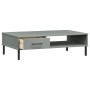 Mesa de centro con patas de metal OSLO madera maciza pino gris de vidaXL, Mesas de centro - Ref: Foro24-351037, Precio: 55,65...
