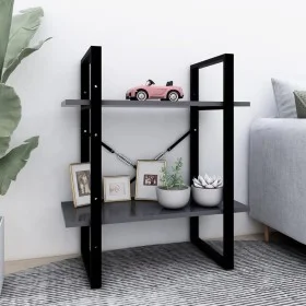 2-level gray plywood shelf 60x30x70 cm by vidaXL, Bookcases and shelves - Ref: Foro24-806429, Price: 28,83 €, Discount: %
