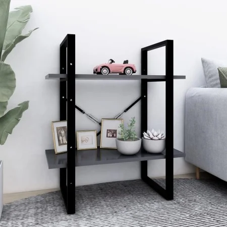 2-level gray plywood shelf 60x30x70 cm by vidaXL, Bookcases and shelves - Ref: Foro24-806429, Price: 28,83 €, Discount: %