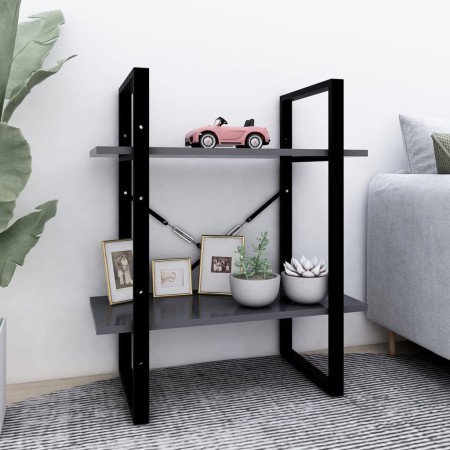 2-stöckiges Sperrholzregal grau 60x30x70 cm von vidaXL, Bücherregale und Regale - Ref: Foro24-806429, Preis: 29,12 €, Rabatt: %