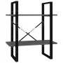 2-level gray plywood shelf 60x30x70 cm by vidaXL, Bookcases and shelves - Ref: Foro24-806429, Price: 28,83 €, Discount: %