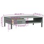 Center table with metal legs OSLO solid gray pine wood by vidaXL, Coffee table - Ref: Foro24-351037, Price: 55,67 €, Discount: %