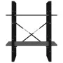 2-level gray plywood shelf 60x30x70 cm by vidaXL, Bookcases and shelves - Ref: Foro24-806429, Price: 28,83 €, Discount: %