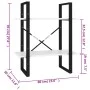 2-level gray plywood shelf 60x30x70 cm by vidaXL, Bookcases and shelves - Ref: Foro24-806429, Price: 28,83 €, Discount: %