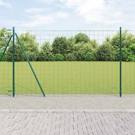 Reja con postes Verde 1.6 x 10 m Acero