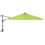 Wall umbrella with apple green LED 290 cm by vidaXL, Umbrellas - Ref: Foro24-362893, Price: 137,54 €, Discount: %