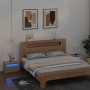 Mesitas de noche con luces LEDs 2 uds roble Sonoma 60x35x40 cm by vidaXL, Nightstands - Ref: Foro24-3080737, Price: 82,73 €, ...