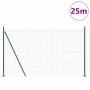 Reja con postes Verde 1.2 x 25 m Acero
