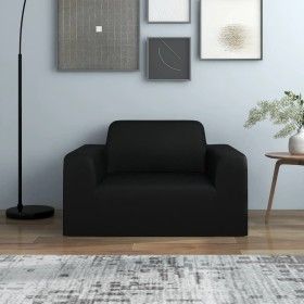 Black elastic polyester jersey armchair cover by vidaXL, Covers - Ref: Foro24-332932, Price: 26,20 €, Discount: %