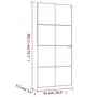 Innentür aus gehärtetem Glas und weißem Aluminium, 93 x 201,5 cm von vidaXL, Türen für zu Hause - Ref: Foro24-153672, Preis: ...