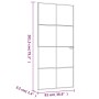 Puerta de interior vidrio templado y aluminio blanco 93x201,5cm | Foro24.es | Tu tienda online para hogar, jardín y más Foro24.es