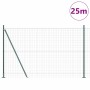 Reja con postes Verde 1.2 x 25 m Acero
