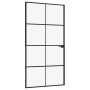 Innentür aus gehärtetem Glas und schwarzem Aluminium, 102 x 201,5 cm von vidaXL, Türen für zu Hause - Ref: Foro24-153665, Pre...