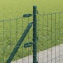 Reja con postes Verde 0.4 x 25 m Acero